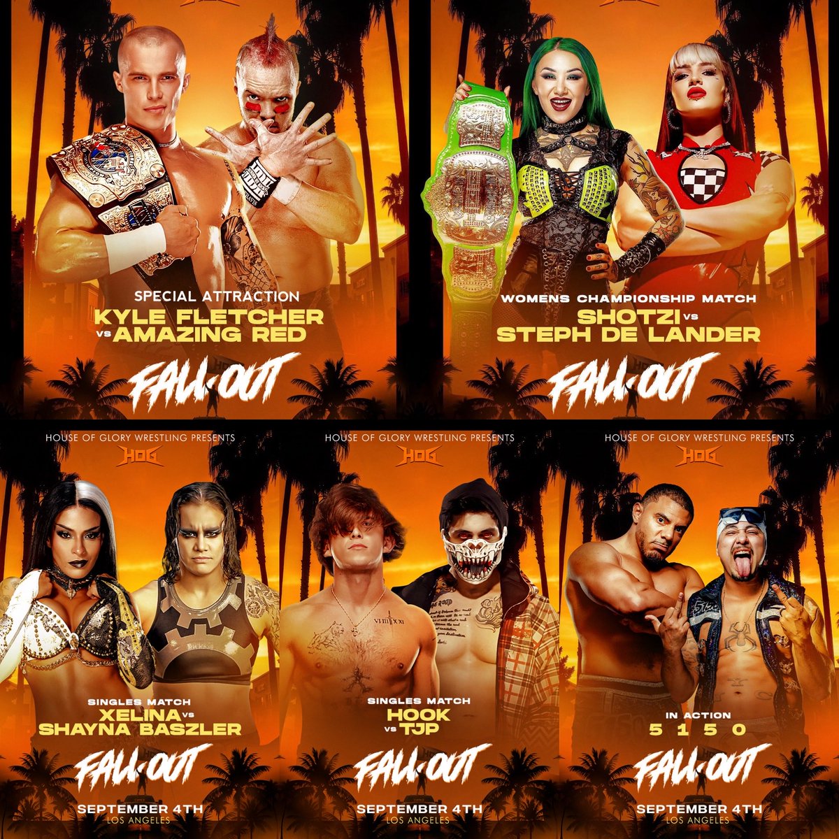 HOGwrestling's tweet photo. 🚨#HOGFallout is TONIGHT!

@kylefletcherpro 🆚@AmazingRed_iOD 
@ShotziTCB 🆚@stephdelander 
@ZelinaVegaWWE 🆚@QoSBaszler 
@730hook 🆚@MegaTJP 
@joey_silver 🆚@RealTitusUD 
@DannyLimeLight &amp; @SliceBoogie Open Challenge

LIVE &amp; FREE on YouTube 8 PM PT!

https://t.co/KUGrQAuKcG https://t.co/sWF0zwOpwY