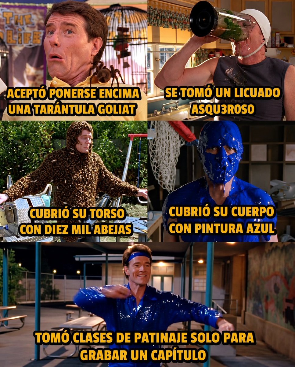 elduuuui's tweet photo. BRYAN CRANSTON, ACTOR DE METODO 👏

Bryan Cranston era de esos actores que nunca parecían conocer la palabra “no”. Cuando la producción tenía una idea para Hal, por más absurda o tenebrosa que sonara, Cranston se apuntaba sin pensarlo dos veces. 😂

Y justamente ahí estaba su grandeza: se tomaba la comedia muy en serio. Su entrega, profesionalismo y cariño por Malcolm El DeEnmedio hicieron que estuviera dispuesto a darlo todo por una escena y, de paso, convertir a Hal en un personaje inolvidable. ❤️