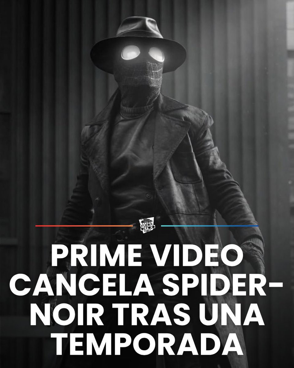 GabyMeza8's tweet photo. SPIDER-NOIR HA SIDO CANCELADA ❌ Variety confirmó que Prime Video ha decidido cancelar la serie live action de SPIDER-NOIR que protagoniza Nicolas Cage tras una sola temporada. 

El portal no detalló las razones de la plataforma para no continuar el show, que se ganó a la crítica y a los fans con más de 90% de ambos en Rotten Tomatoes. 

La producción en colaboración con Sony fue un éxito con más de 11 nominaciones al Emmy y millones de minutos de visualizaciones, razones por la cual sorprende su cancelación.