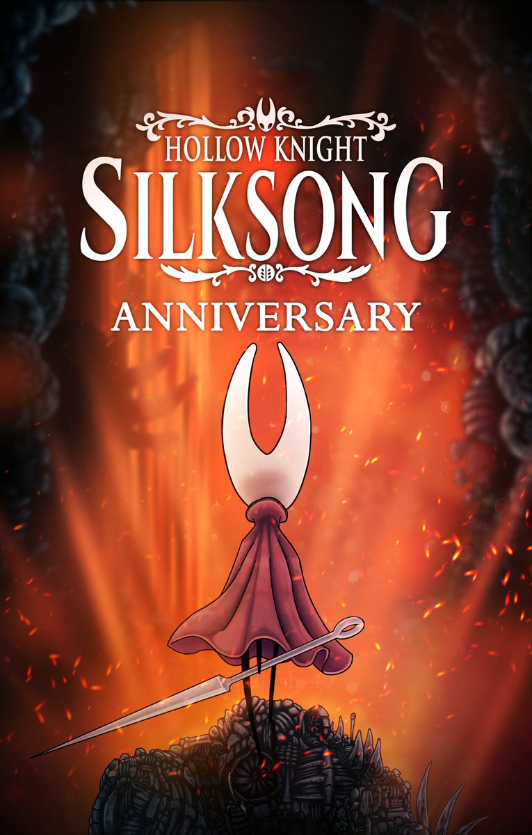 Nikdash47's tweet photo. Happy Anniversary Silksong!!!

#silksongfanart #Silksong #HollowKnightSilksong https://t.co/OMSzJJ87Ft