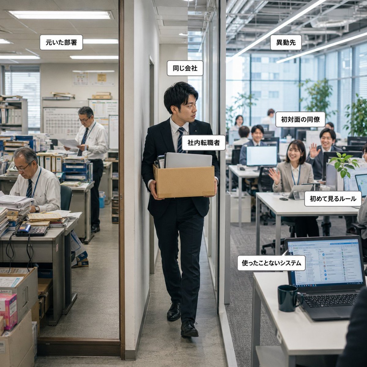 yaesutokyobashi's tweet photo. 大企業に入ってビビったこと

→異動しただけなのに、ほぼ転職状態 https://t.co/i5GdB16Tuc