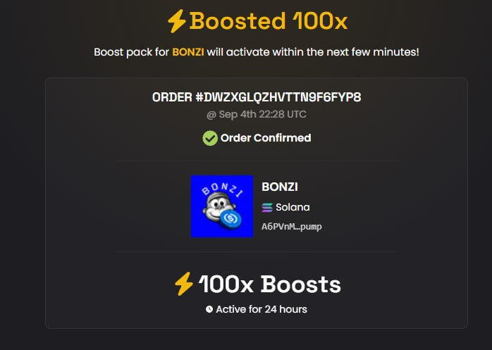 BonziCoinSol's tweet photo. Just boosted solana:A6PVnMVFm3tFCjz3FDwWDR7YcUEqfe5wRSkawaEFpump 100x on DEX! https://t.co/8sfZwUpKhk