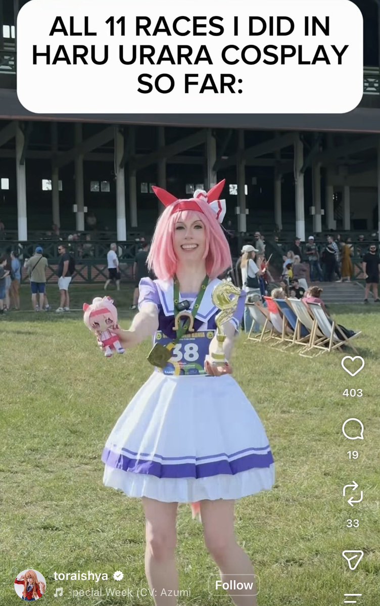 AniOutdoor's tweet photo. There is a cosplayer who runs as Haru organizing a memorial run for the first anniversary of her passing https://t.co/3kmMUcMEAo