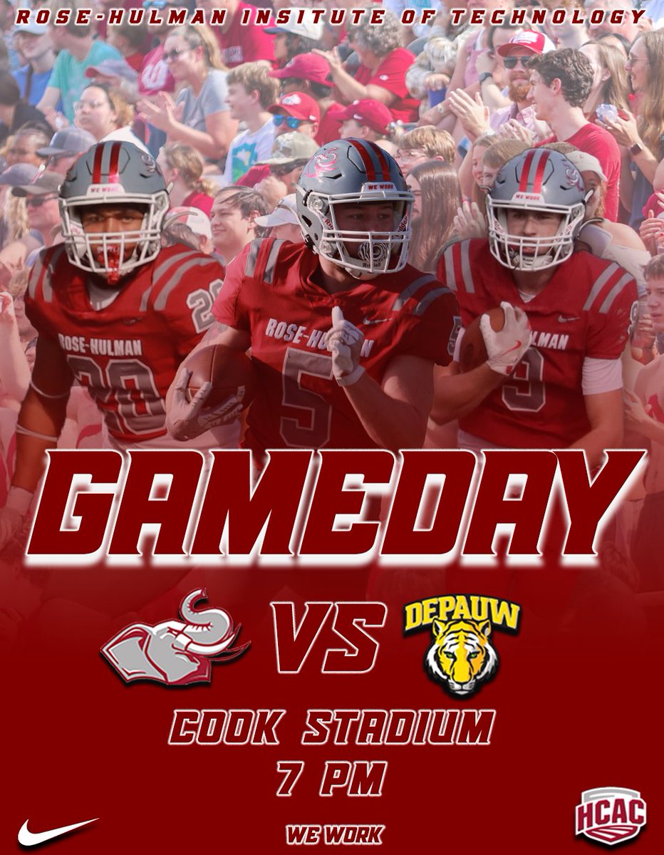 RoseHulmanFB's tweet photo. GAMEDAY! The Fightin' Engineers kick off the season at home vs DePauw! https://t.co/9f8WO1nmqv