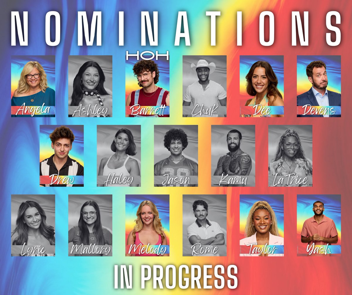 BBigBrotherBuzz's tweet photo. 🚨It’s time for the Nomination Ceremony! Will Barrett follow through with the plan and put all three Icons on the block this week? 👀 #BB28 #BigBrother #BigBrotherBuzz https://t.co/shfQDJdMSz