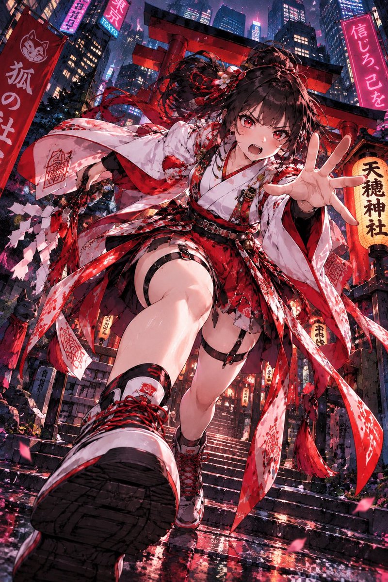 Ka0sem1's tweet photo. #妖怪VS退魔師
現代の鬼を追いかける巫女
ビル街に埋もれた代々の神社は今も尚力を失ってはいない。 https://t.co/qkGJHy2puA