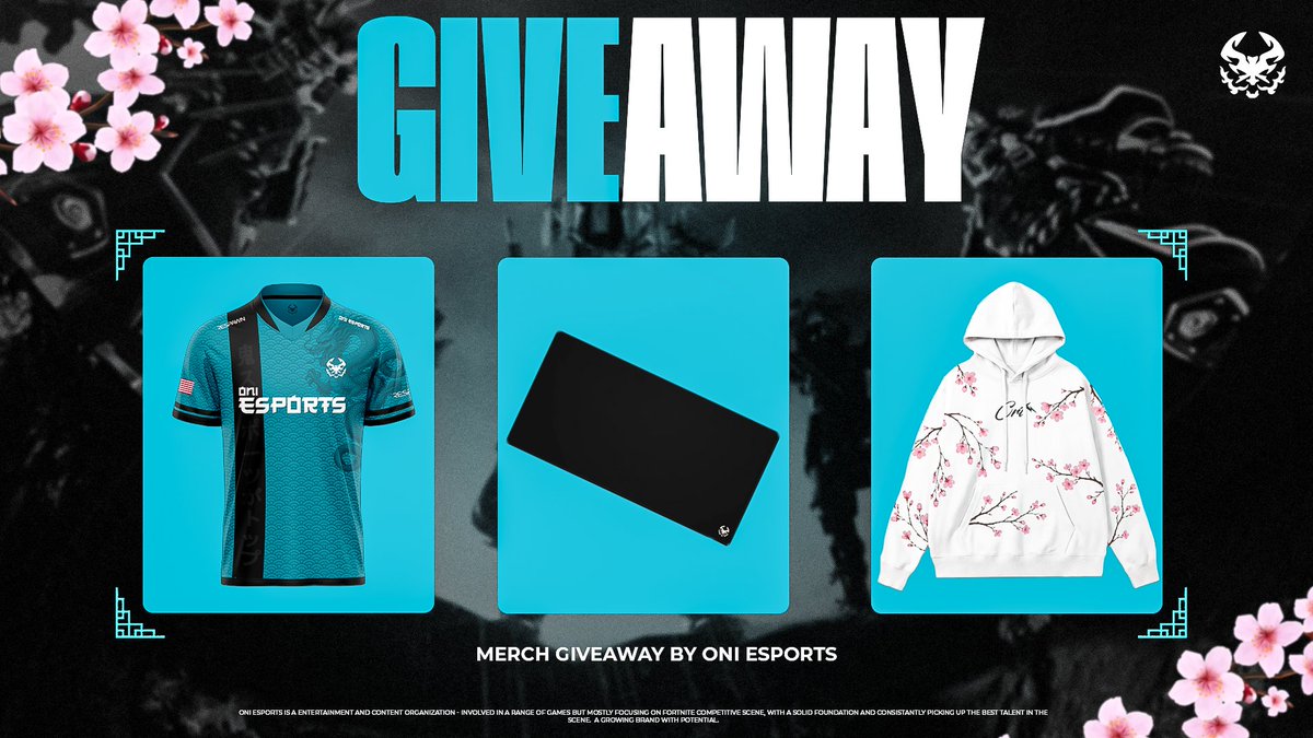 Oni_GGs's tweet photo. 🎉 HUGE GIVEAWAY! 🎉

We’ve got THREE prizes up for grabs! 🔥
You could win a Jersey, Mouse Pad, or a Hoodie!

How to enter:
• Follow @Oni_GGs  & @GodzV_ 
• Like & repost this post
• Comment which prize you want to win! 👀

🏆 Winners will be announced at the end of the month!
Good luck everyone! 🖤🔥