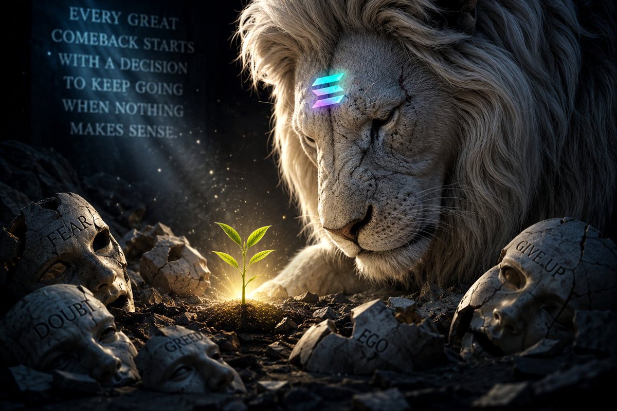 thewhitelion26's tweet photo. THE COMEBACK DOESN’T START WHEN THE CHART TURNS GREEN.
IT STARTS WHEN YOU REFUSE TO QUIT. 🦁
Fear will tell you it’s over.
Doubt will tell you it won’t happen.
Ego will distract you.
And giving up will always be the easiest option.
But Courage keeps planting when everyone else stops believing.
Sometimes the smallest sign of life is all you need. 🌱
Protect it. Build it. Believe in it.
Because what looks small today can become something nobody can ignore tomorrow.
The Pride isn’t finished. We’re just getting started.
$courage  🦁⚡️