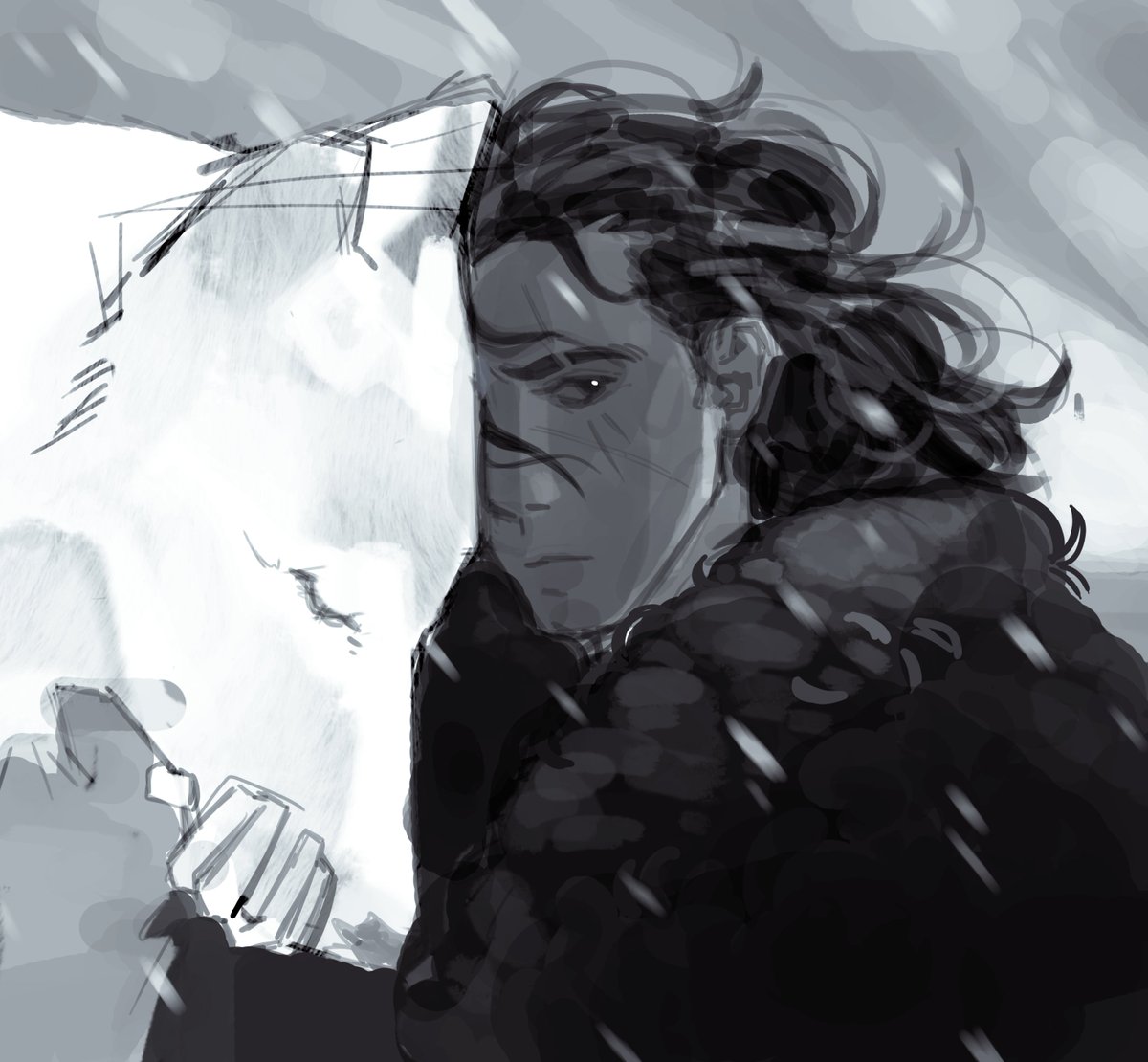 pola153's tweet photo. jon and ghost (i promise i will finish this) #asoiaf https://t.co/f6PWZzg8N0