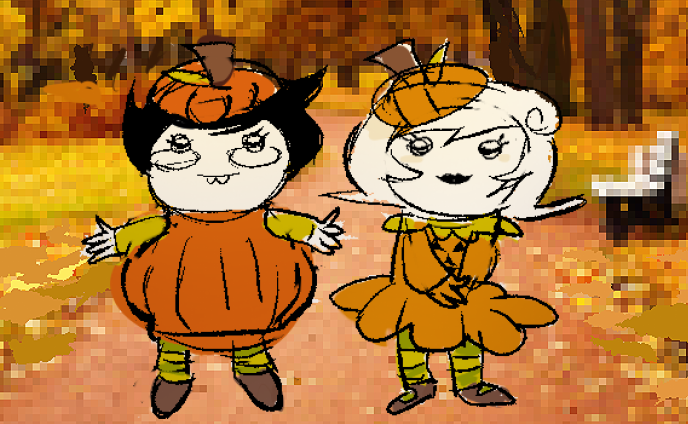 neferpeta's tweet photo. When u have an autumn friend https://t.co/2Pdv2UTTqI