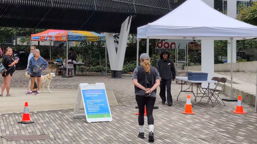 Tablesalt13's tweet photo. ‼️NEW BOMBSHELL - According to citizen journalist @mashakleiner 

TEN Vancouver Parks EMPLOYEES were present today to ENFORCE the "Squamish only" playday at the Rainbow park in Vancouver. 

Taxpayer funded EMPLOYEES physically enforcing racial segregation at a park! WOW! https://t.co/6ZOjbNSJt4