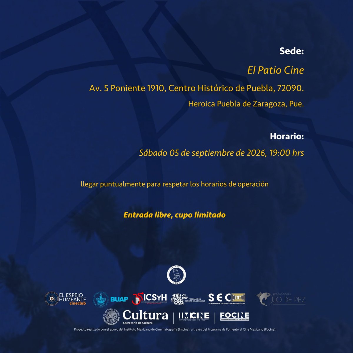 Minor2107's tweet photo. 🌿 Mañana presentamos Ellas Curan en Puebla.
Nos vemos a las 19:00 hrs. en El Patio Cine, en el Centro Histórico, junto a nuestros amigos de El Espejo Humeante Cineclub. 🎬
Una función para compartir cine, memoria y los saberes de mujeres que mantienen viva una tradición. https://t.co/x3bApn1NHZ