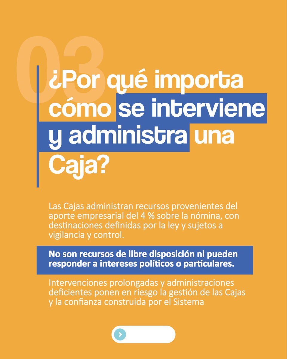 ASOCAJAS's tweet photo. Defender el Sistema de Compensation Familiar también implica hablar con objetividad y claridad sobre aquello que debe corregirse.

Desde Asocajas hemos sido consistentes en nuestro llamado a que las intervenciones a las Cajas respondan a criterios técnicos, reglas claras y respeto por el debido proceso.