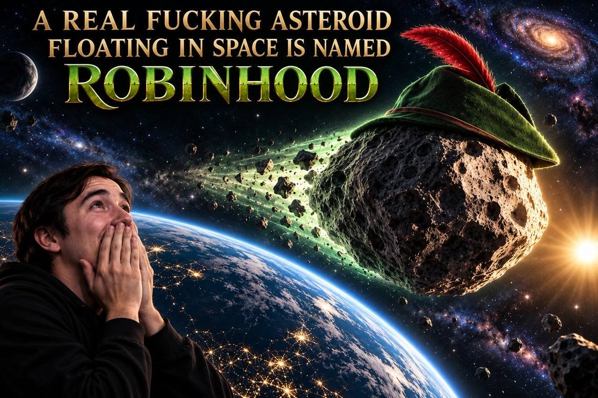 Shimajiroweb's tweet photo. @himgajria $18932 ROBINHOOD 🪨🚀
A real asteroid.

A ridiculous name.

A perfectly crypto-sized coincidence.

Ca: 0x5759A852243A56A48853Af1d28fd4e0f33747C9B https://t.co/dEl164gHNS