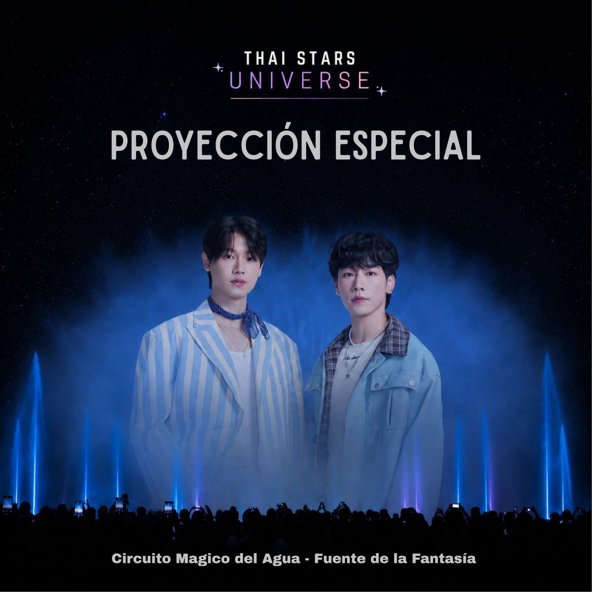 yinwarperu's tweet photo. ¡THAI STARS UNIVERSE LLEGA A LA FUENTE DE LA FANTASÍA! ✨

Mañana sábado 5 de septiembre, nos encontraremos en el Circuito Mágico del Agua para vivir una noche muy especial dedicada a nuestros queridos thai Stars.
Como parte de THAI STARS UNIVERSE, tendremos una proyección especial en la Fuente de la Fantasía, donde podremos disfrutar de los proyectos preparados por YinWar Perú y nuestros fanclubs invitados 🥹✨

@dexx_peru @teeteepor_peru1
@JoongdunkPeru @bounpremperu
@NarawinsPeru

🌟 PROYECCIÓN ESPECIAL
📍 Circuito Mágico del Agua - Fuente de la Fantasía
📅 Sábado 5 de septiembre
🕘 Horario: por confirmar
💫 Única proyección

Será una noche para celebrar el talento, carisma y la conexión que nuestros Thai Stars han creado con sus fans en Perú. ❤️🇹🇭🇵🇪

Además, queremos agradecer especialmente a Onara Live y al Circuito Mágico del Agua por hacer posible este espacio y permitirnos llevar nuestro cariño hasta una pantalla tan especial ✨
Y por supuesto gracias a todos los fanclubs invitados que se suman a este proyecto y estarán presentes con sus propias proyecciones. Juntos hacemos que el universo Thai brille aún más en Perú 🇵🇪 

¡Los esperamos para vivir juntos una noche inolvidable! ✨
Porque cuando nuestros corazones están conectados, no existen distancias 🇹🇭🫶🏻🇵🇪

#yinwar #yinyin_anw #warwanarat
#teeteepor #dexx #joongdunk #pondphuwin #bounprem