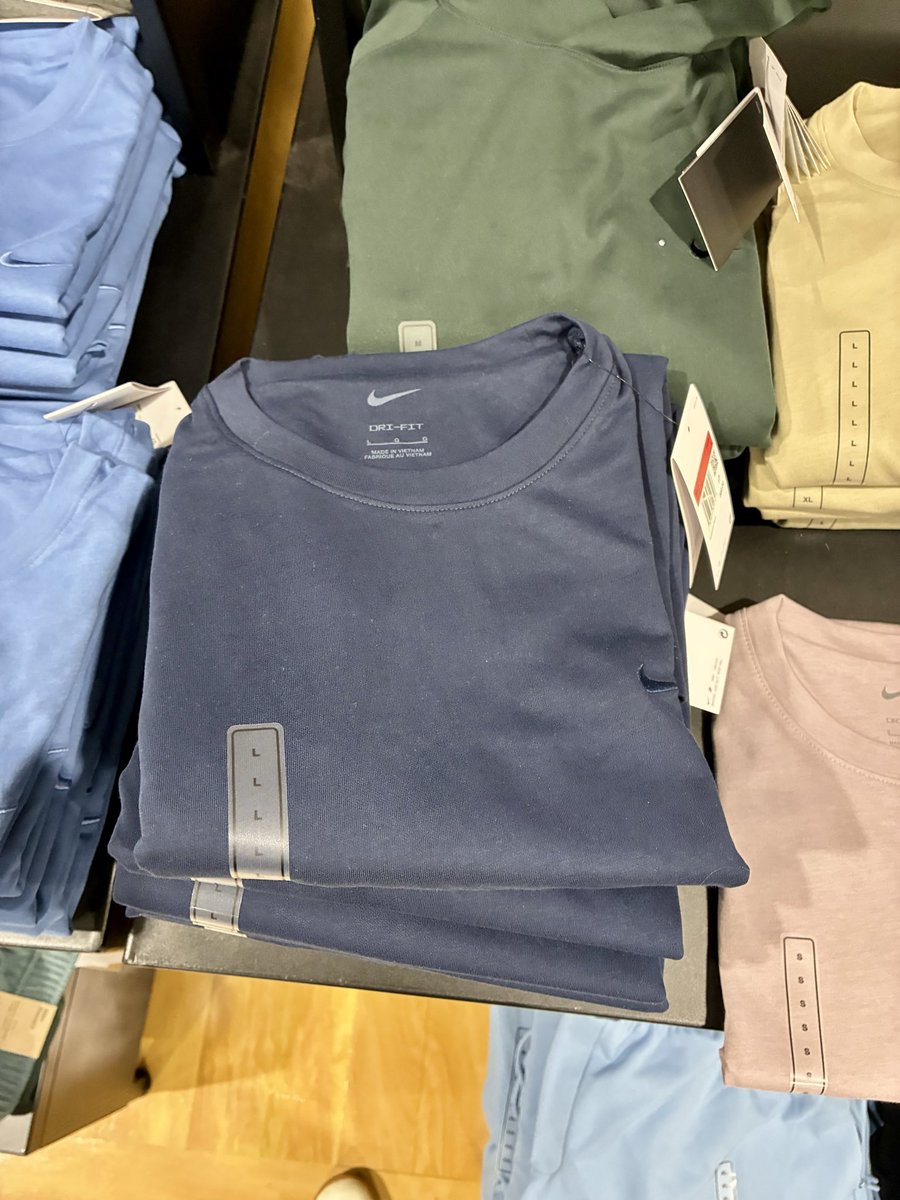 DrCarter96's tweet photo. Hey @Nike and @DICKS…

If you’re wondering why y’all’s quarterly earnings stunk and your stock is getting pummeled…

This might be one of the reasons…

I’m on a business trip and forgot to bring a simple workout T-shirt. I found a Dicks Sporting goods store close to me, walked in and headed for the Nike athletic wear section. I picked it up and looked on the price tag….

$60. 

Sixty bucks!? For a simple. One color, polyester t-shirt. 

Y’all….It’s a T-SHIRT. 

A cheap, little polyester t-shirt that cost you around $5 for some 12 year old kid in Vietnam to make. 

For context. I make a pretty good living. Money isn’t a huge concern for my wife and I. 

I saw that price and asked the sales lady if it was a mistake. She said it wasn’t. 

I walked out the door. 

It’s a Nike T-shirt. 

Not a Ralph Lauren Polo or some higher end brand. 

Here’s the crazier part. I drove down the street to @Dillards and guess what the non discounted Ralph Lauren Polo T-shirt’s were? $55. 

Maybe it’s just me. 

But you’re NIKE. 

There’s no way…I mean NO WAY, I’m buying a polyester t-shirt for $60.