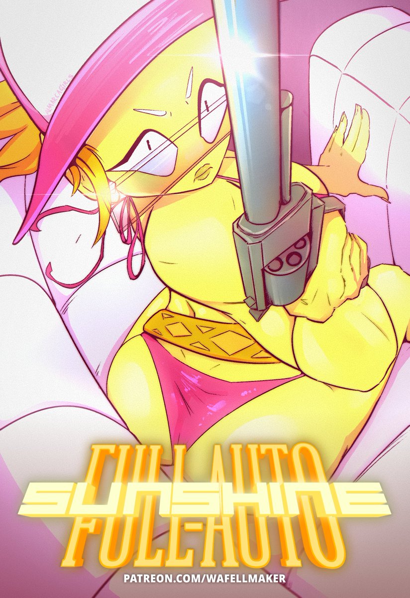 AlmarcaGirls's tweet photo. I made artwork for Full Auto Sunshine! 
I absolutely adore this creator's projects! You can view the animation early and support his ability to create more work in future by heading over to his patreon at 
https://t.co/CSw3M34vDs
Check the youtube!
https://t.co/0AhCcE7cOY https://t.co/470236ppjn