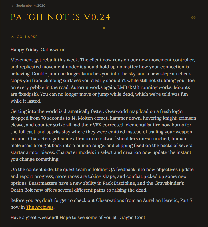 GodModeGamesHQ's tweet photo. Hollowed Oath Patch Notes v0.24 are live!

Movement, character models, and logging in are just a few of the improvements made this week. Find more details at https://t.co/CEZWIvmdhk!

#MMORPG #MMO #HollowedOath #indiegame #indiedev #fantasy #fantasygame https://t.co/mzJbrz0kvv