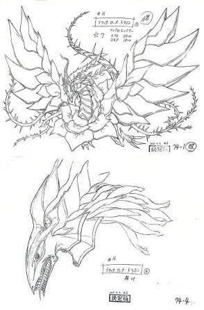 YuseiFudo292501's tweet photo. Black Rose Dragon in Yu-gi-oh! 5D's Concept Art drawn by Kazuki Takahashi and Final Design Art https://t.co/i641eV6gK5