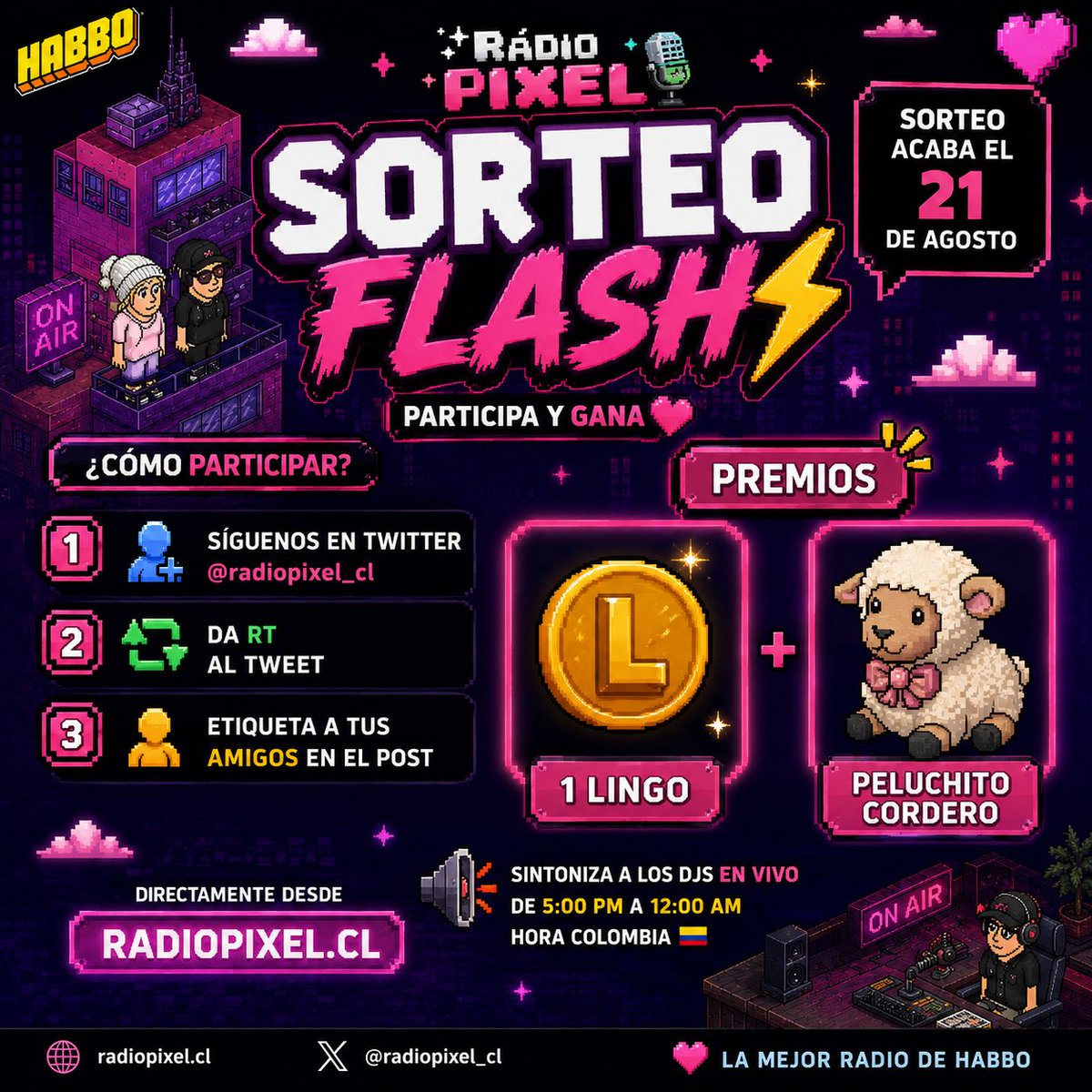 Radiopixel_cl's tweet photo. NUEVO SORTEO FLASHHH CORRE Y PARTICIPA✨🤩 https://t.co/3GyYzgXCJC