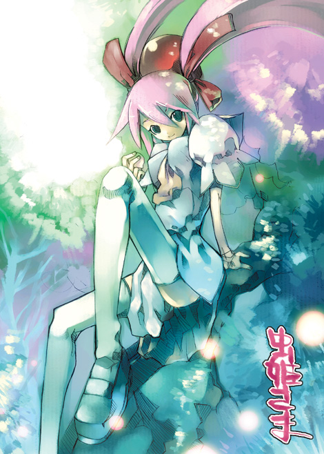 EVACDOOM_'s tweet photo. i just found out the artist who drew the iconic miku pic also made mushi fanart https://t.co/lTtOnktMMw