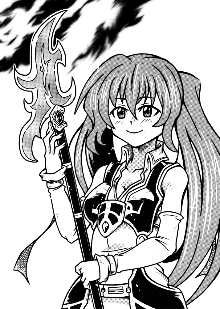 a151965971's tweet photo. 「不運な彼女のペリペティア」最新話更新です！
ツィオーネの新武器！？その性能の使い道は…！？
https://t.co/Zhx8Ws6vNW https://t.co/zzcf4LLX5E