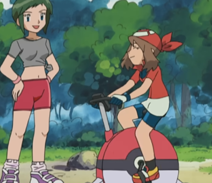 Harukaganda's tweet photo. May exercising on an energy bike in "Training Wrecks." https://t.co/7krA48P8Zi
