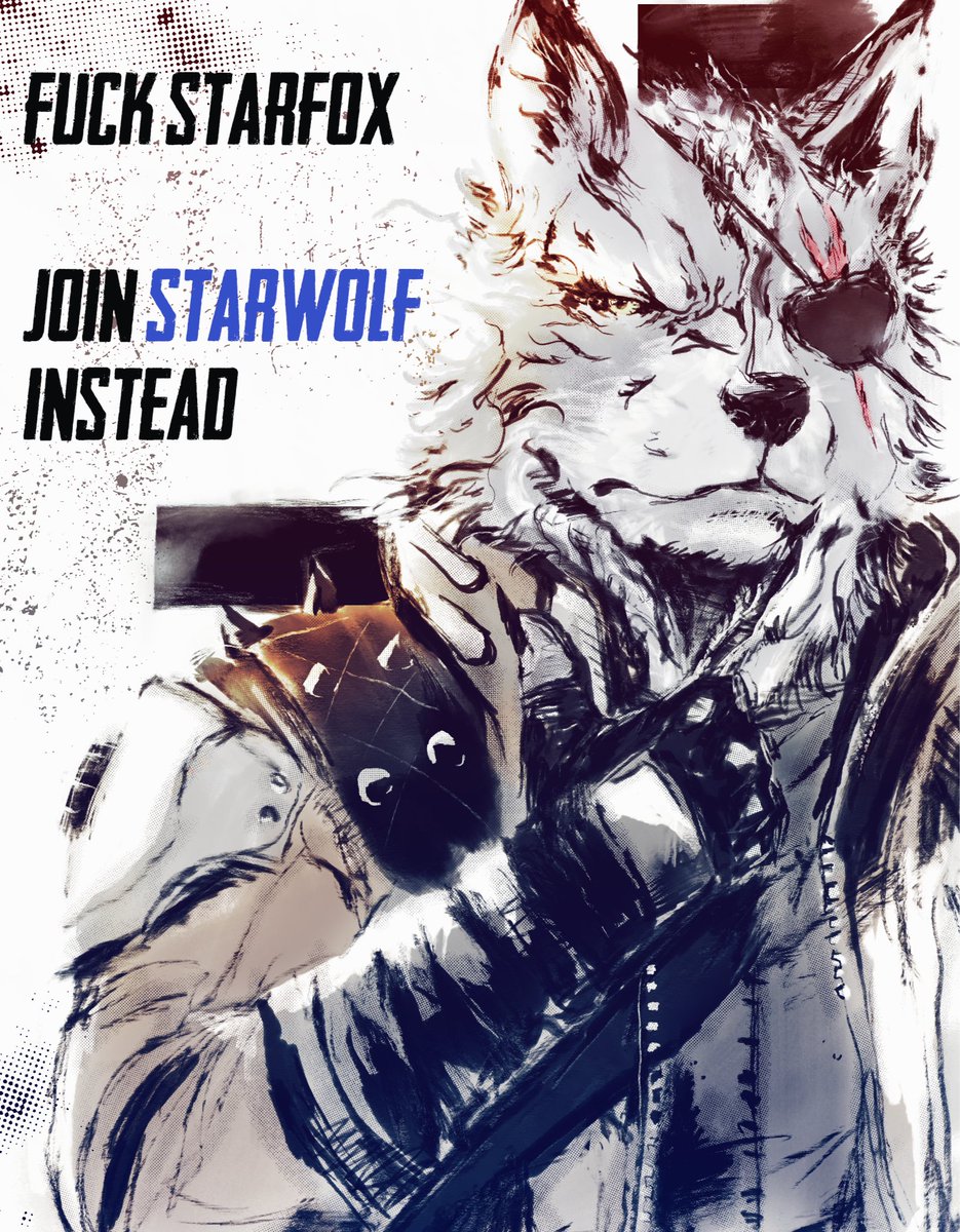 Frameture's tweet photo. Better wages. No Slippy Toad. Just the Boss and the pack

#starfox #starwolf https://t.co/AvU12XyXoi