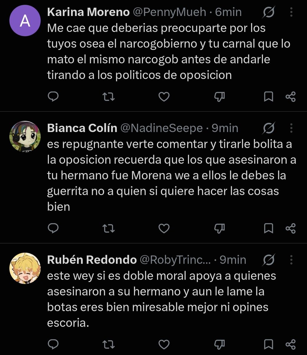eltemagv's tweet photo. La tiktokera @AlessandraRdlv usa la "estrategia Cerimedo" (pagando bots para subir sus números en redes) 👇🏻

1. Respondí a uno de sus posts
2. Inmediatamente muchas cuentas me respondieron con los mismos ataques y lenguaje
3. Todos perfiles con menos de 20 seguidores y su última publicación en 2013

La alcaldesa de la Cuauhtémoc es parte del grupo pagado por Salinas Pliego para introducir el "fascismo buenaondita" a México ⚠️
