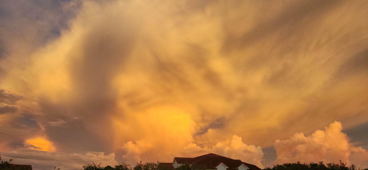 rkymtnman1981's tweet photo. Storms brewing to the East of #BrandonFL during tonights #sunset.... #Flwx @bn9weather @mcclureWX @Mike_Clay https://t.co/j7e2tdVxHD