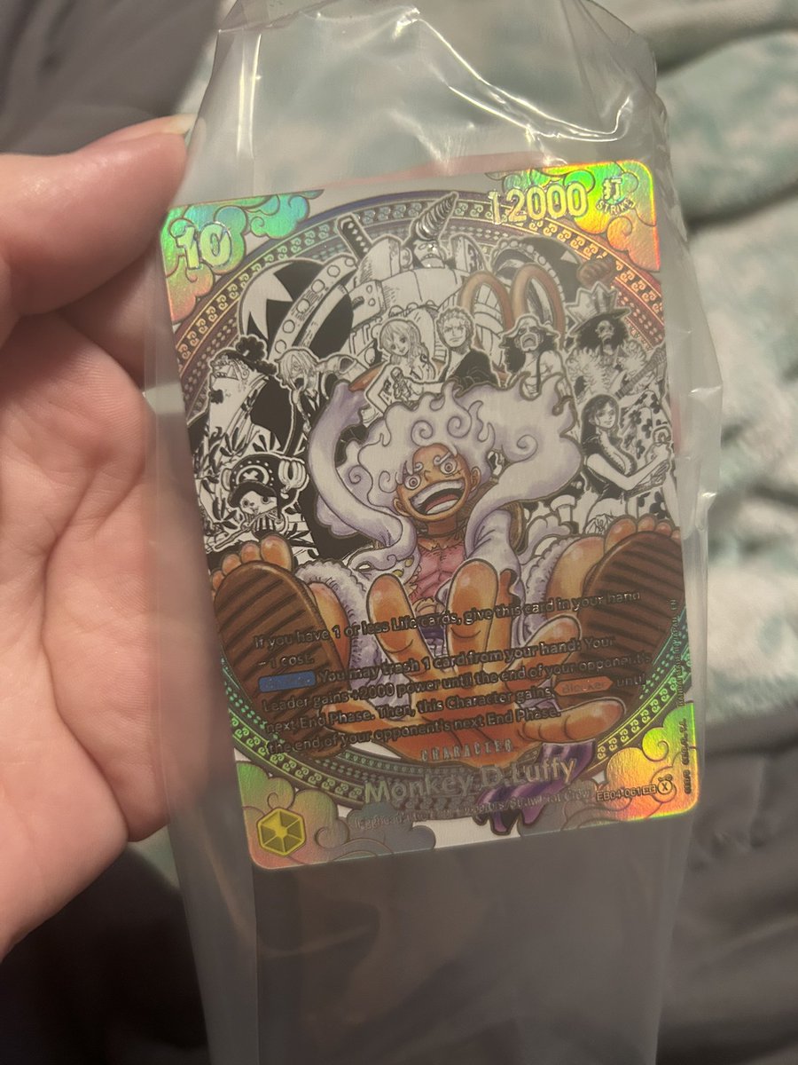 XAcidRatX's tweet photo. I’m actually fucking goated, look what I just pulled omg #ONEPIECE〜 #tcg #onepiece #onepiecetcg https://t.co/keYWel8ei2