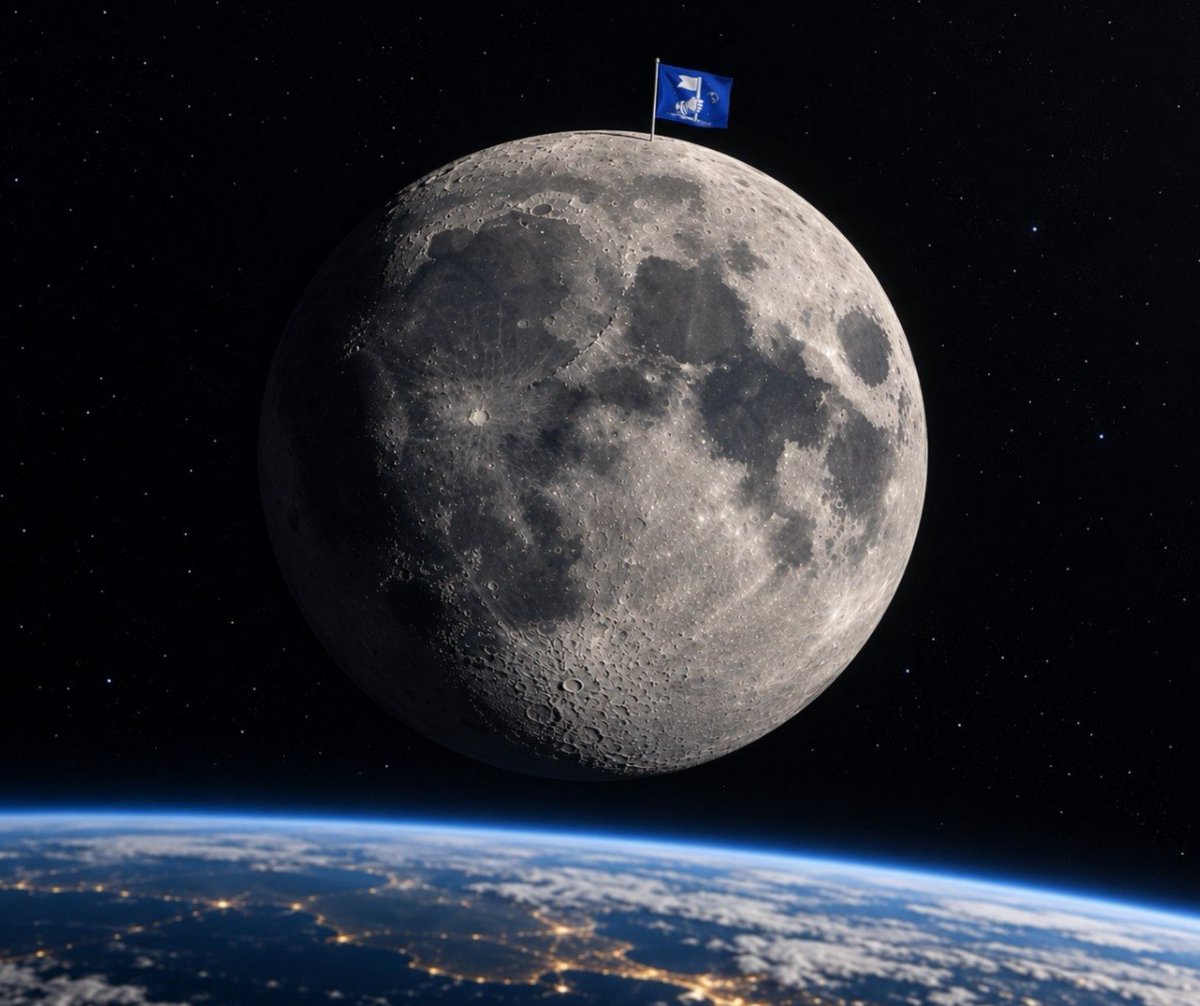 moonbaseo1's tweet photo. planting our flag. 

$Moonbase is the home for Space X on base. https://t.co/5yGsLavF79