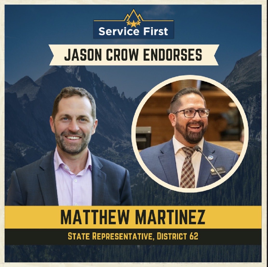 MartinezforSoCo's tweet photo. 🚨 ENDORSEMENT ALERT 🚨
Congressman Jason Crow endorses Matthew Martinez for Colorado House District 62! Being endorsed by a fellow Veteran is a true honor!
#teammartinez #teamsoco #BrothersInArms https://t.co/A8IwModbqu