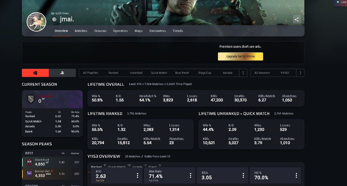 Salt_R6's tweet photo. Lost elo because of my friend jmai. that has been playing the game FOR YEARS got manualled my a sorry dev cause he lost a ranked game. @Ubisoft  @UbisoftSupport  HE'S NOT CHEATING https://t.co/jlDTaSnrqC