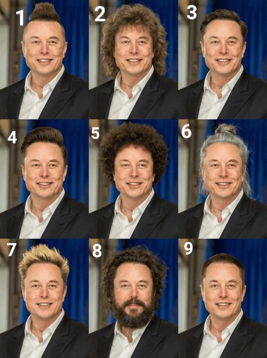 authorinnovate's tweet photo. Proof that a haircut can change the entire mission.

Which hair style of Elon musk do you think suits him best? https://t.co/AVRJmSsZh2