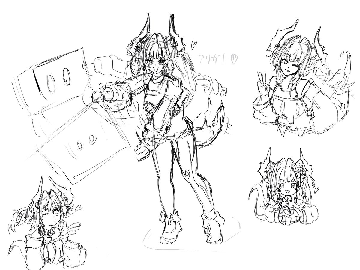 kuronari_illst's tweet photo. 100人記念のwipです！筆遅いから頑張って仕上げるぞー！ https://t.co/ITqDuMhiVA