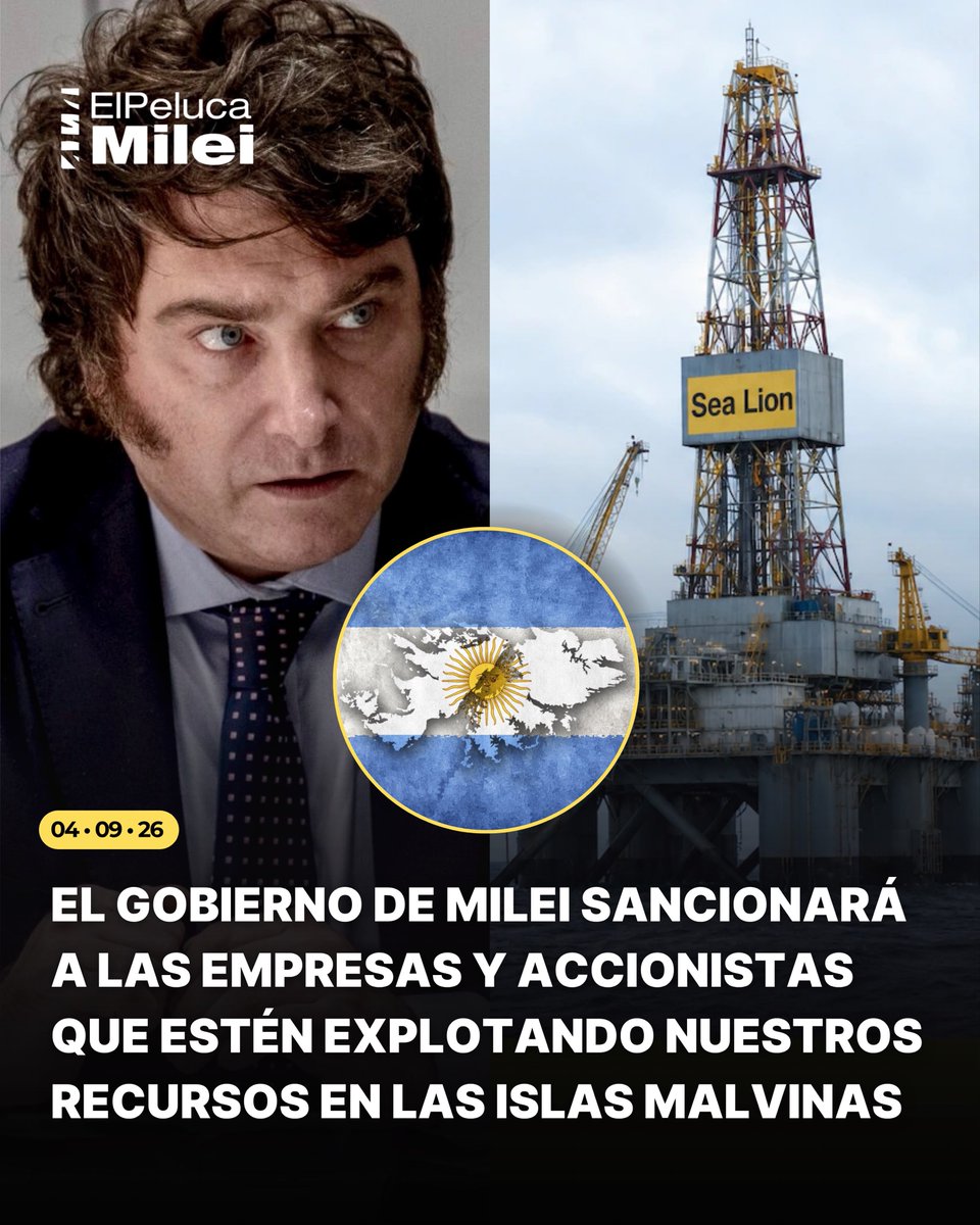 ElPelucaMilei's tweet photo. LA SOBERANÍA DE ARGENTINA NO SE NEGOCIA. https://t.co/HM7Djh74HA