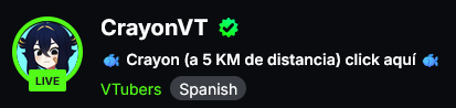 _Rayoncitos's tweet photo. El título del stream ha cambiado en Kick: "🐟 Crayon (a 5 KM de distancia) click aquí 🐟" 🐟📣 https://t.co/NMBwl390Qb