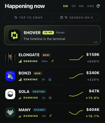 devonfigures's tweet photo. Yeah, I built in a little ad space into the "happening now" section of the @on_hover sidebar.

What token should I feature there?

Oh, and that "3X HP" thing? Don't fade that.

You may want to start stacking HP (Hover Points) sooner rather than later. https://t.co/ximaKesDyt