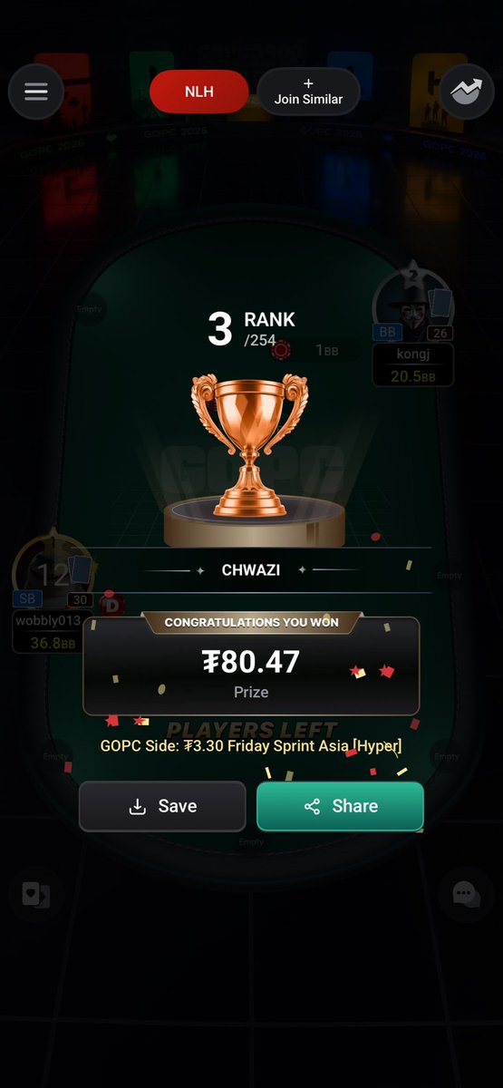 HawkeyesYT's tweet photo. Starting a poker bankroll challenge on @CoinPoker_OFF 

Day 1 results:

Tournaments
$4.40 > +$8.24 rank 14/91 
$3.30 > +$80.47 rank 3/254

Cash
+$12 https://t.co/EIQybc0OUc