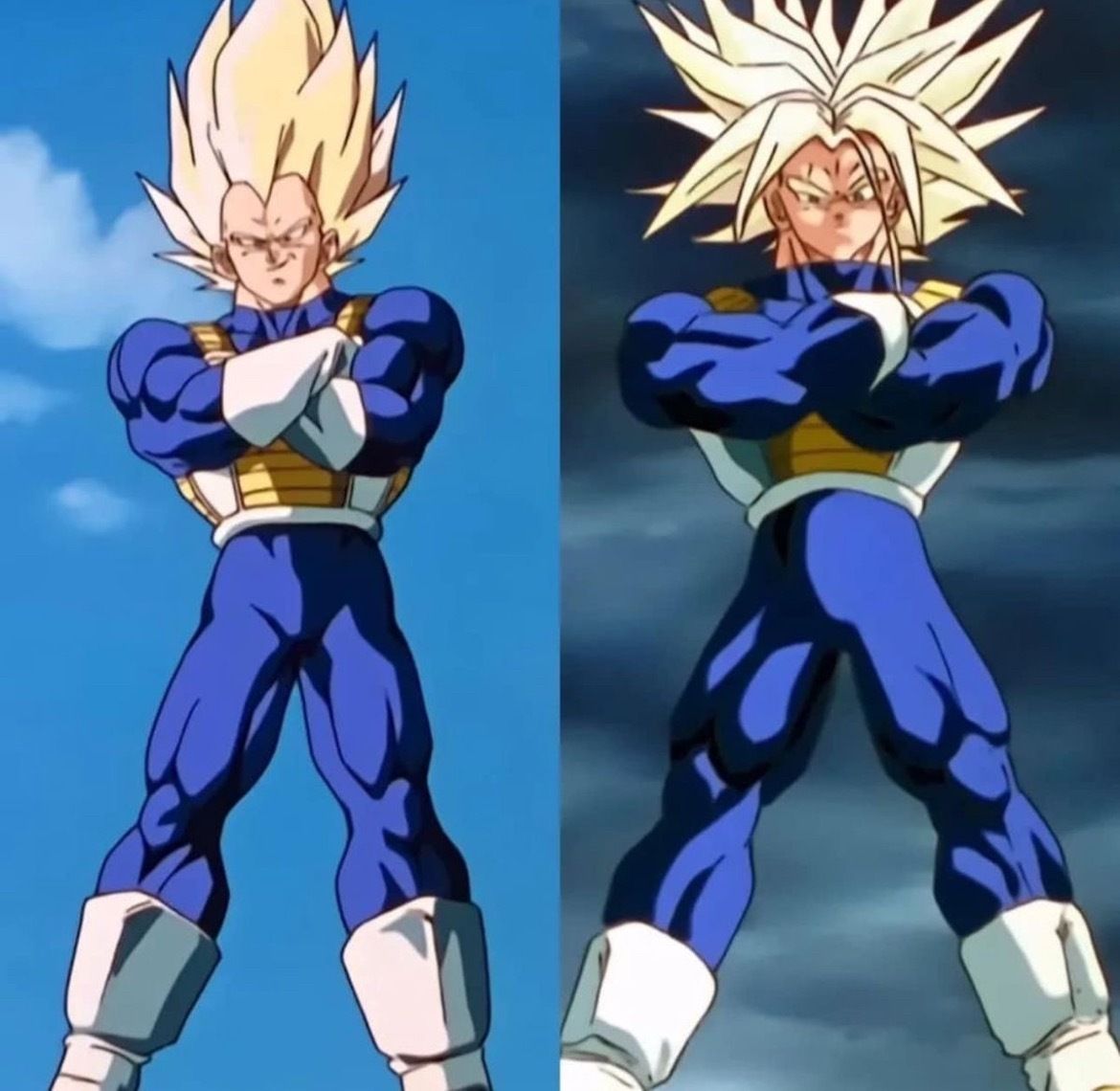 DBZdaily_'s tweet photo. Like father like son https://t.co/SXNYeXhyNf