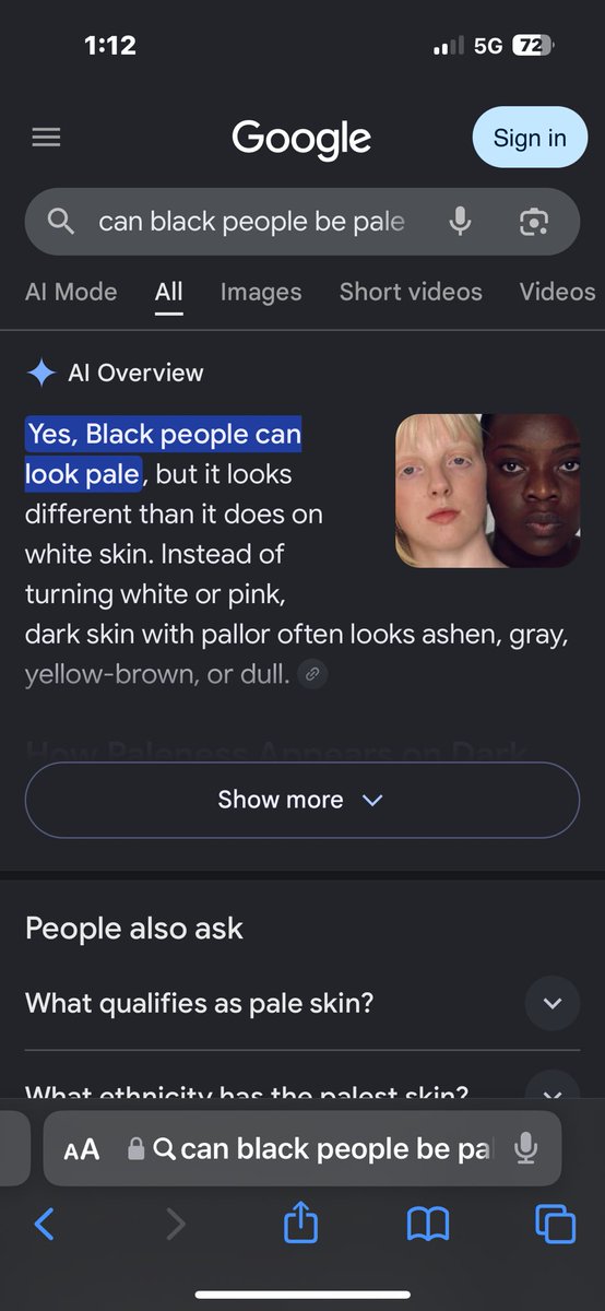 222ciaraa's tweet photo. @Mat_Vana @ItWasaGoodDay_ Pale doesn’t mean milk white you fucking moron https://t.co/7a0ZB0yowT