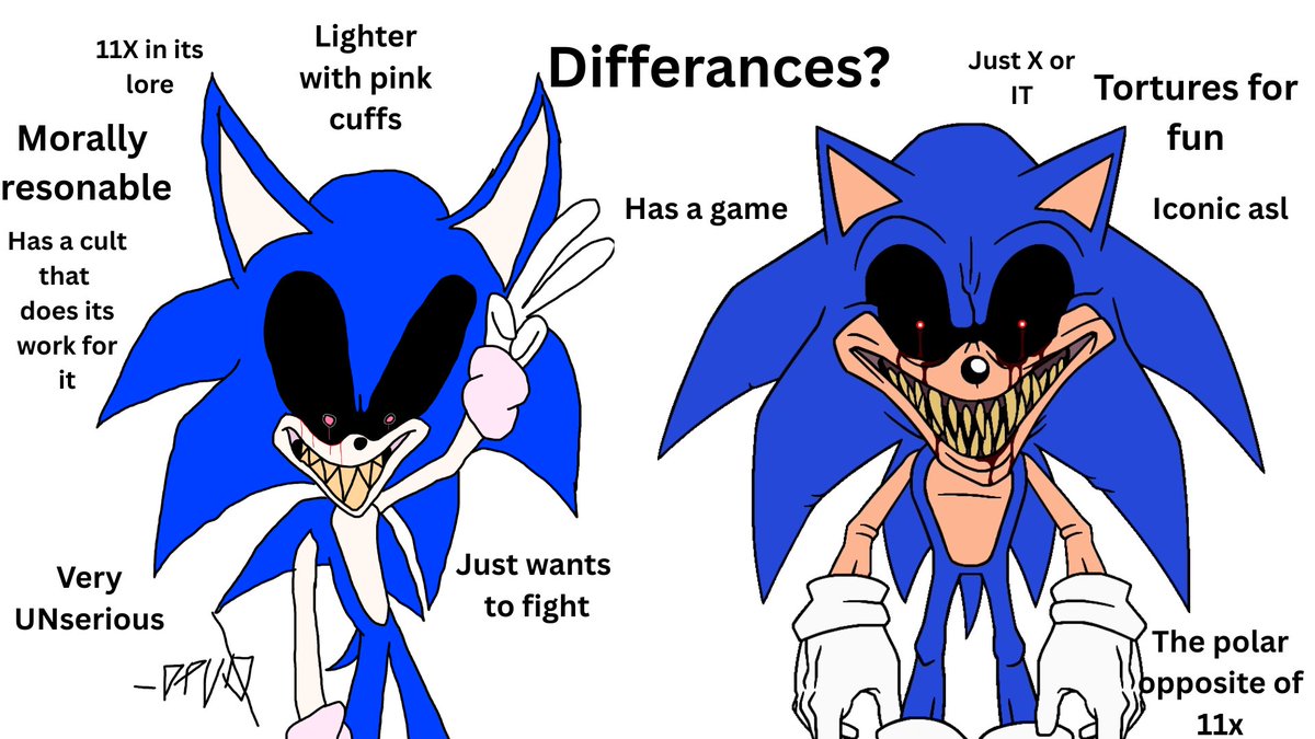 DepritoChips's tweet photo. alr I made the differences VERY clear between 11x and X https://t.co/Km0GBRpCg7