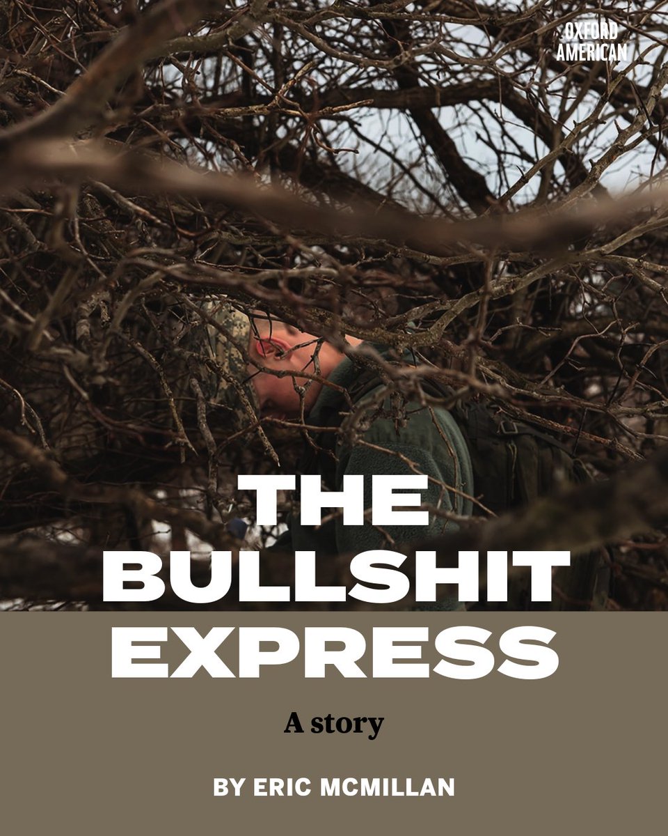 oxfordamerican's tweet photo. “Nobody gave a rat’s ass about suicide when we got home from Iraq. ”

In a new work of flash fiction by Eric McMillan, a soldier contends with an epidemic of military suicides.

🔗: https://t.co/krEpYKAngq https://t.co/Ga5T7B7un0