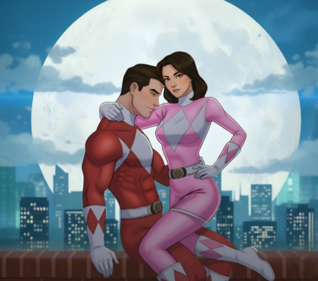 JSRedRanger's tweet photo. ⚡"These long nights of patrolling can be tiring, nice to have Kim with me to help pass the time." https://t.co/ALxHNpParL
