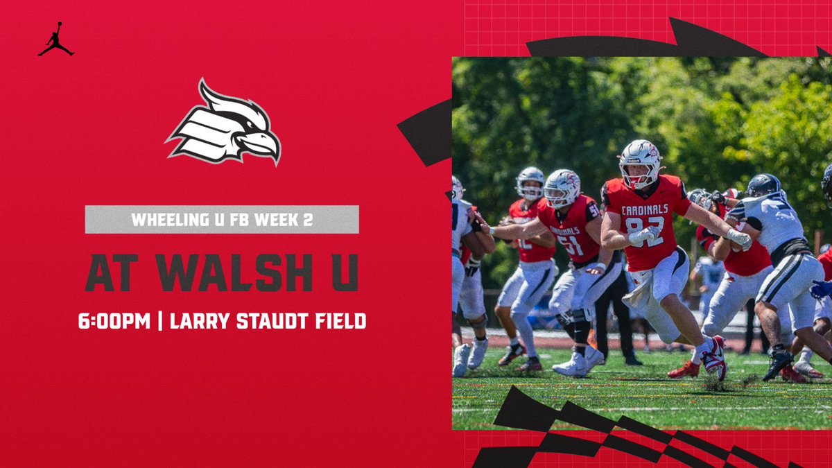 WheelingU_FB's tweet photo. 🔴⚫️⚪️
GAME 2️⃣
🆚 Walsh
📍 North Canton, OH
🗓️ 9/5/26
⏰ 6:00 P.M.
📺 https://t.co/qSVjFr1H4a

📸 | @imageisanything https://t.co/gAsxKd6hRm