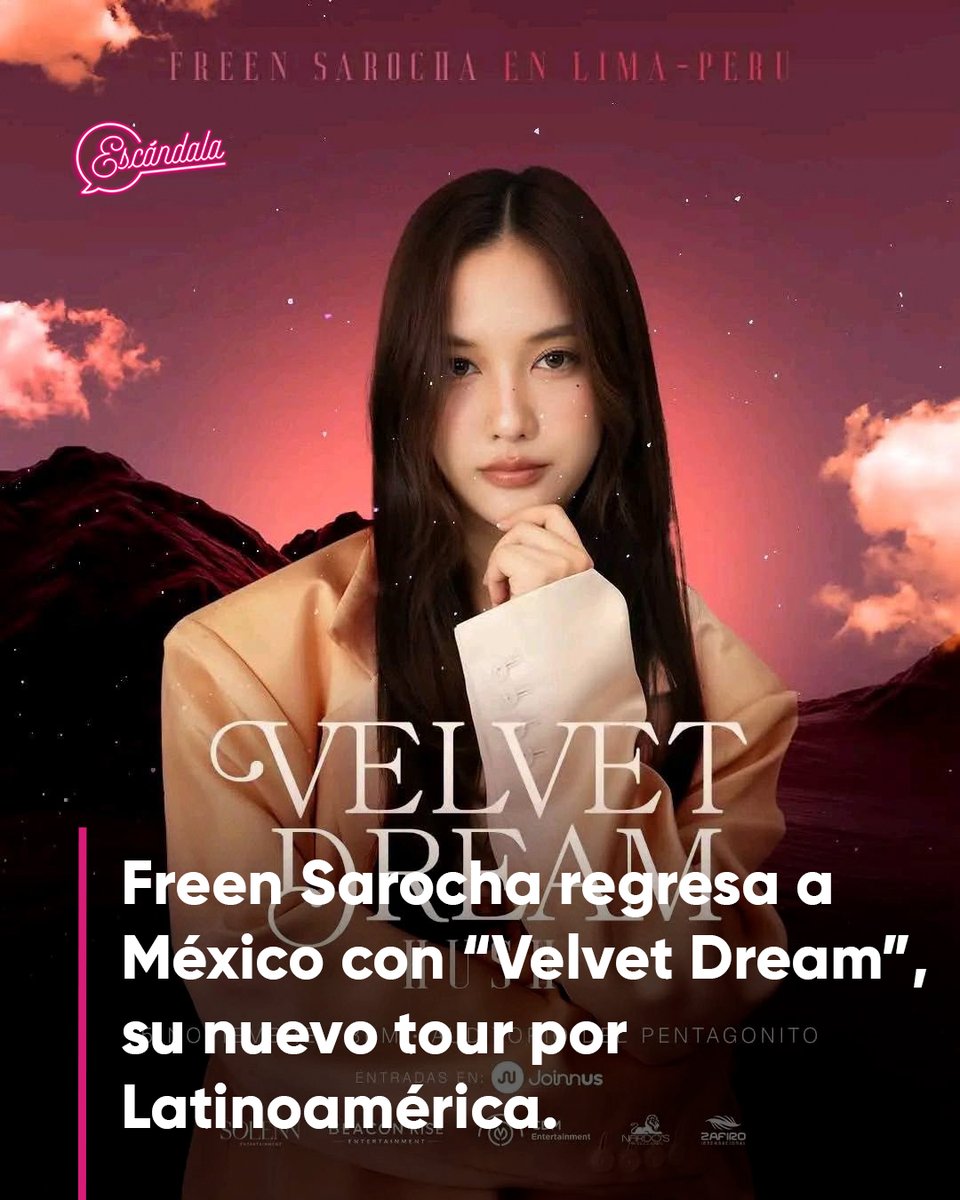 escandalamx's tweet photo. La actriz tailandesa llegará nuevamente a nuestro país como parte de una gira de fanmeetings. ¡Boletos disponibles los días 15 y 16 de septiembre! 😍😍😍

#FreenLatinAmericaTour #FreenVelvetDream #srchafreen

👇👇👇
https://t.co/v2Iuo4afnH https://t.co/vQtSNKSrH7