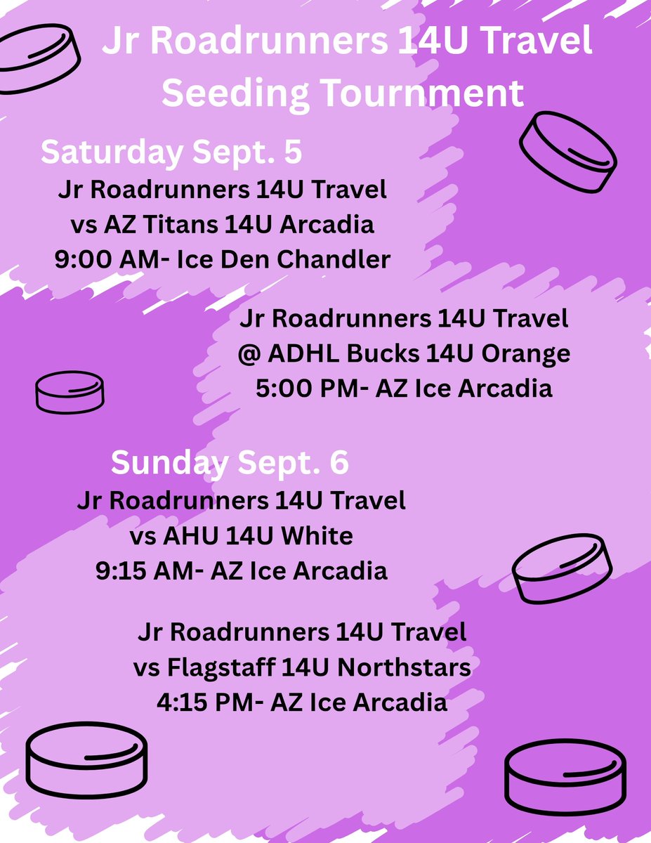 JrRoadrunners's tweet photo. Our 14U Travel is heading to their seeding tournament this weekend. Best of luck Junior Roadrunners. https://t.co/yc5eRyj6X0