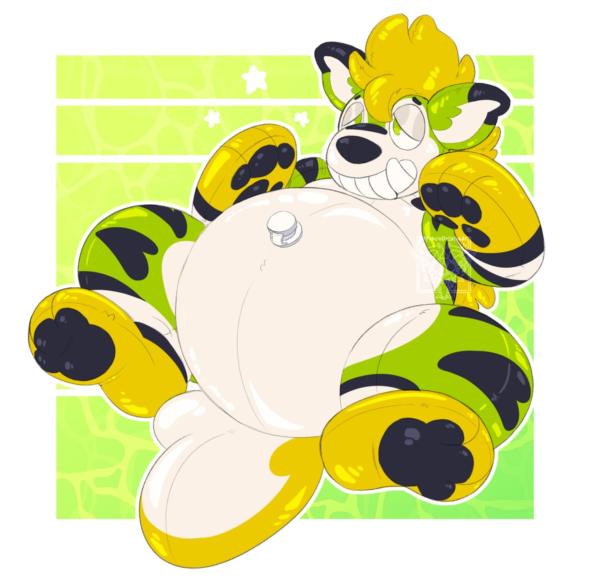 PancinDeSalvado's tweet photo. "Huh... s-queak...?"

Drew my friend Chiroe's fat chubby hyena as a squeaky shiny pooltoy!!

I wonder what he did to end up turned into a pool friend... https://t.co/0vq9luum7p