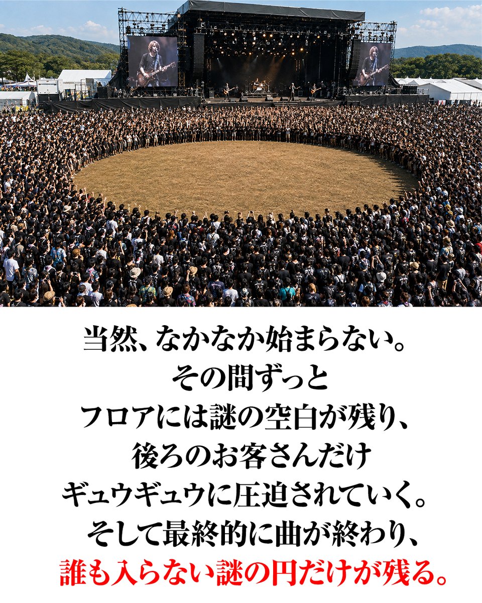 pazu_official's tweet photo. ライブ中に現れる「ミステリーサークル」。 https://t.co/x758FAYQet